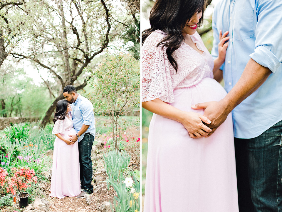 beautiful maternity couples session in texas