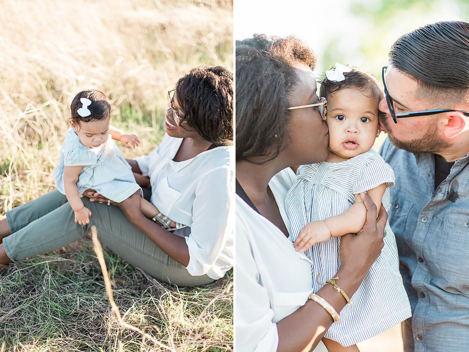 family session in field in texas